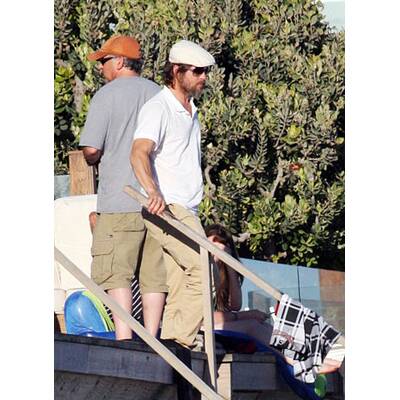 Brad Pitt, Maddox & Pax in Malibu