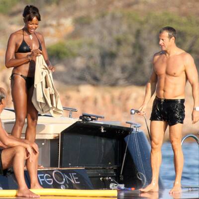 Skandalmodel Naomi Campbell ganz entspannt