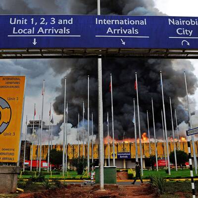 Flughafenbrand in Nairobi: Die Bilder
