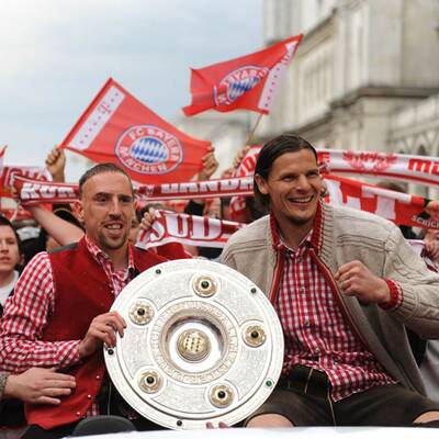 Alaba feiert mit Bayern Meistertitel