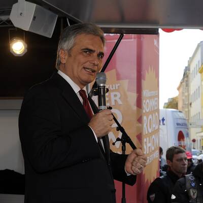Werner Faymann am Tag vor der Wahl