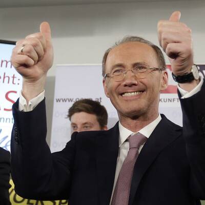 VP-Spitzenkandidat Othmar Karas bei der EU-Wahl