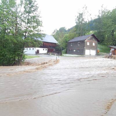 Sintflutartiger Regen im Mühlviertel