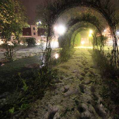 Winterlandschaft nach Hagel