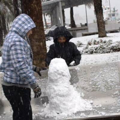 Schneefall im Februar 2012