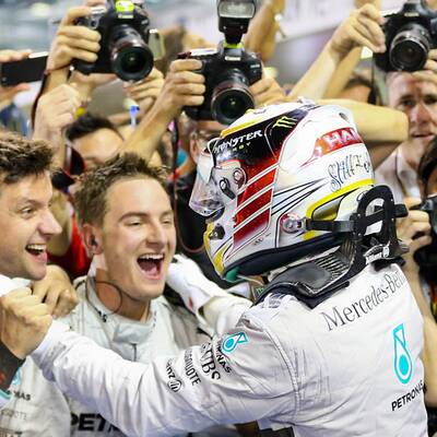 So jubelte Lewis Hamilton über den Titel