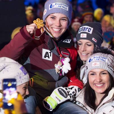 So wild feiert Nicole Schmidhofer