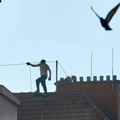 Straftäter flüchtete in Wien aufs Dach