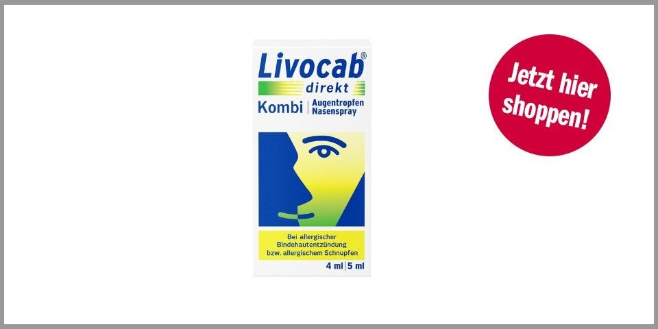 Shopping Channel Allergie Saison LIVOCAB direkt Kombi Nasenspray + Augentropfen