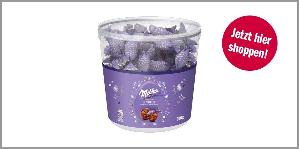 Milka Feine Eier Alpenmilch (900 g) – für 24,45 statt 32,16 Euro bei Amazon* 