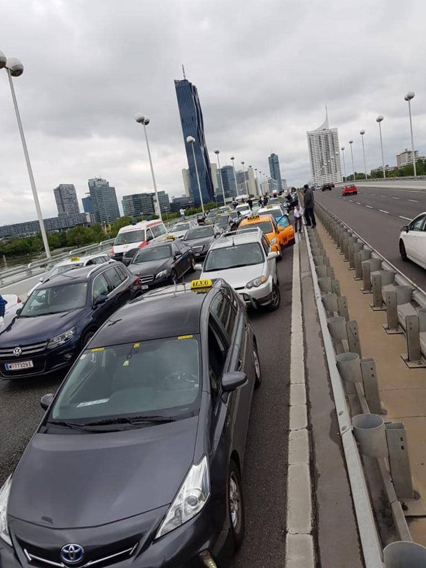 1.000 Taxler legten ganz Wien lahm