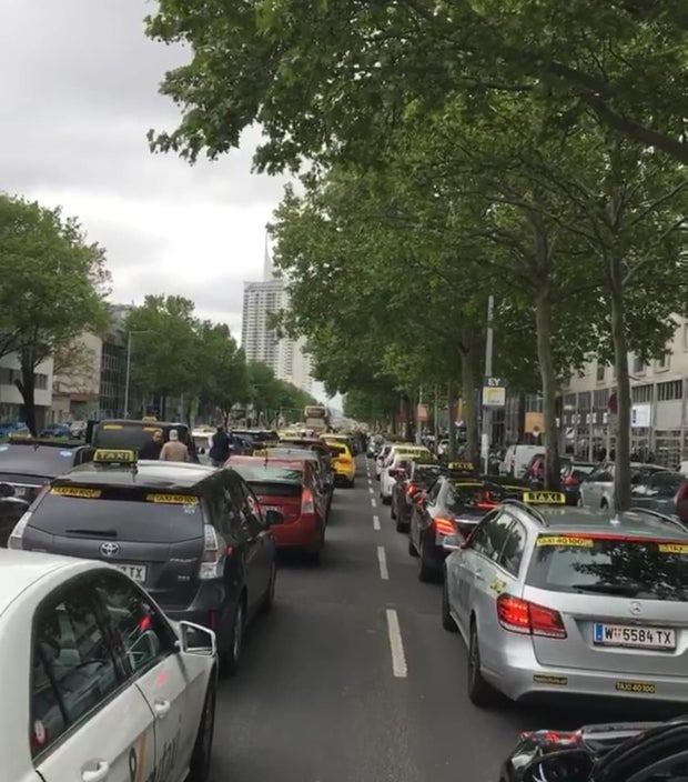1.000 Taxler legten ganz Wien lahm