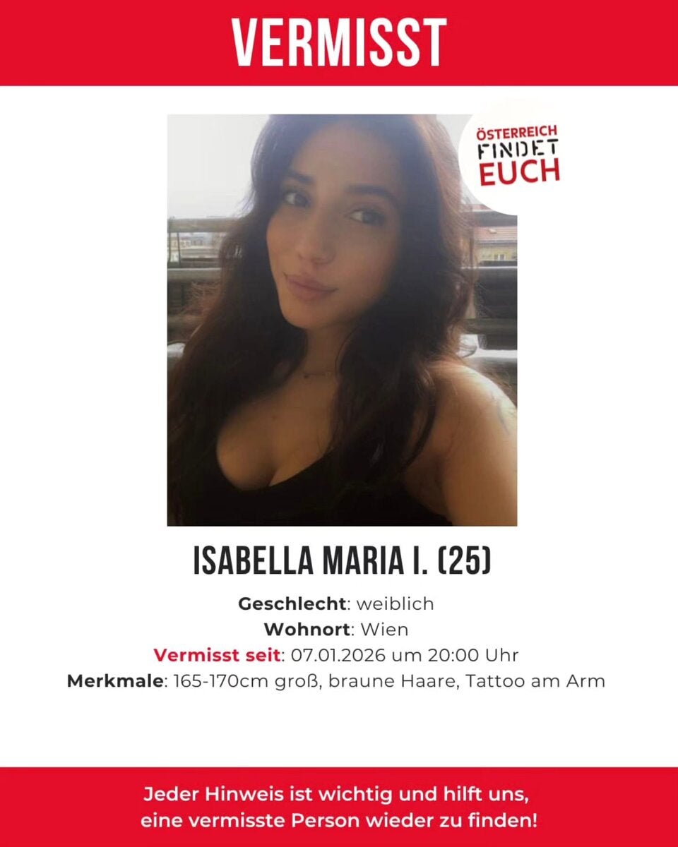 Isabella Maria vermisst