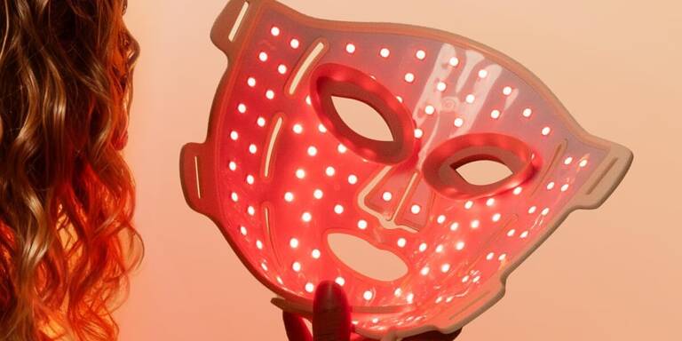 RENPHO LED Maske Gesicht mit 324 LED-Chips,Rotlicht Maske Gesicht mit 850nm NIR, 3 Modi Rote und Blaue,Die Tägliche Hautpflege 