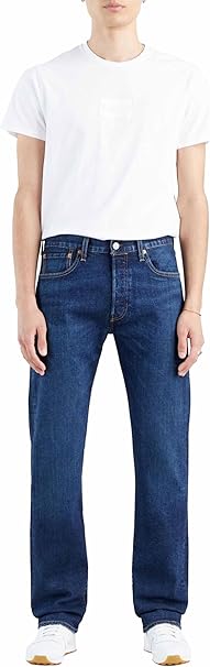 Levi's Herren Jeanshose 501 Original mit Knopfleiste, Straight Fit