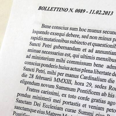 Die Bilder vom Papst-Rücktritt