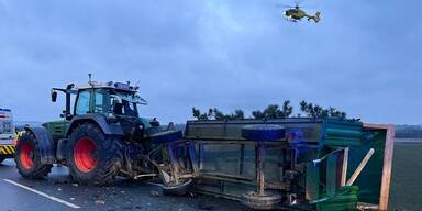 Faschingswagen umgest&uuml;rzt