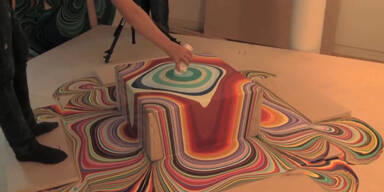 Farbenschlacht als wundersch&ouml;ne Kunst