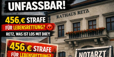 Unglaublich! Retz kassiert 456 Euro &ndash; weil f&uuml;r den Notarzt gek&auml;mpft wird