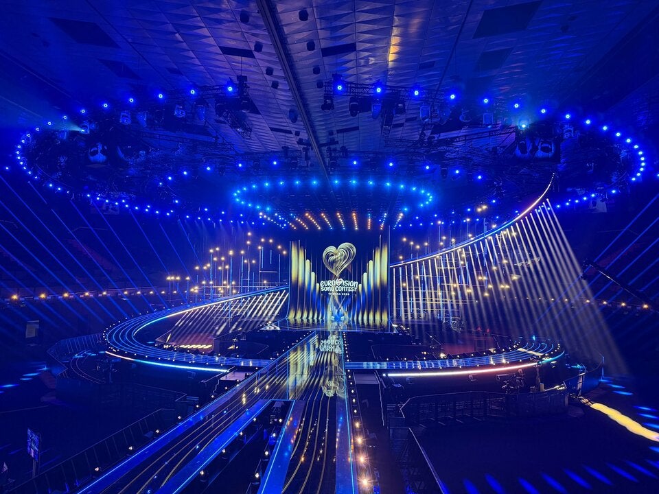 Die Song Contest Bühne ist fertig