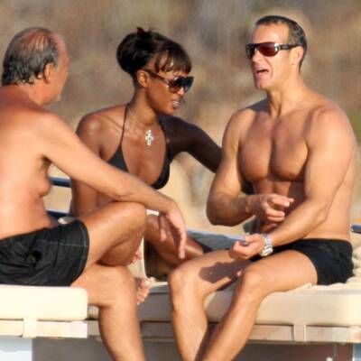 Skandalmodel Naomi Campbell ganz entspannt