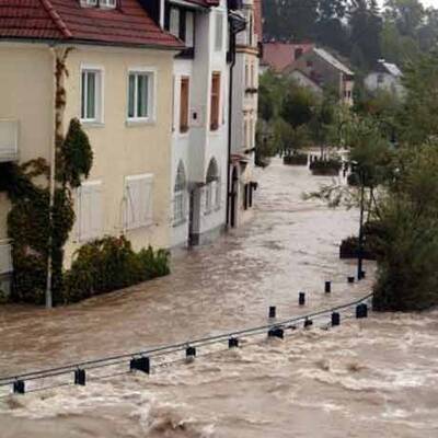 Hochwasser in Ransing bei Mariazell