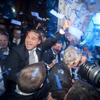 Jubel bei den Strache-Fans