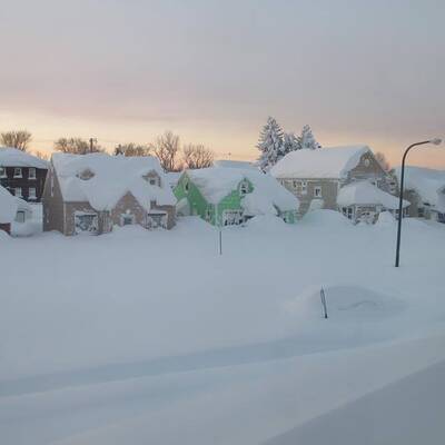 So viel Schnee liegt in Buffalo