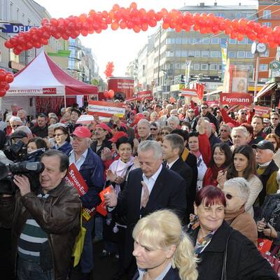Werner Faymann am Tag vor der Wahl