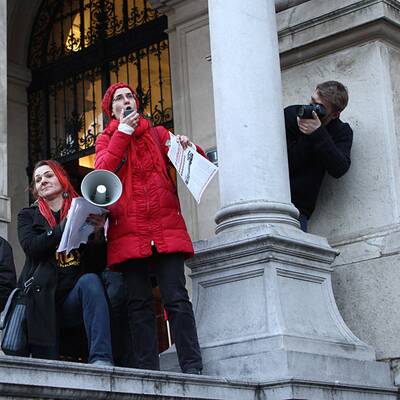 Demo auf der Wiener Ringstraße