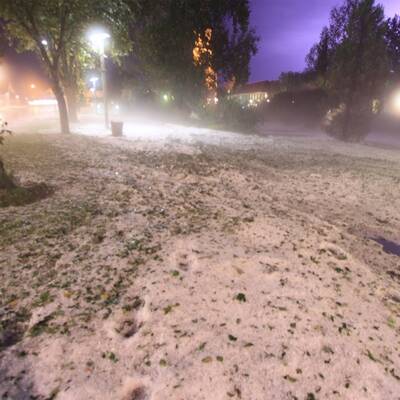 Winterlandschaft nach Hagel