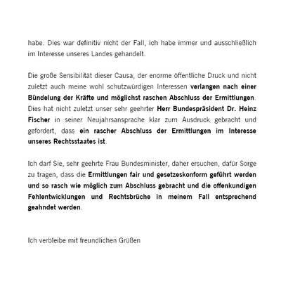 Grassers Brief an Bandion-Ortner