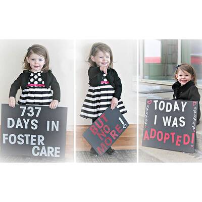 So süß feiern Kinder ihre Adoption 