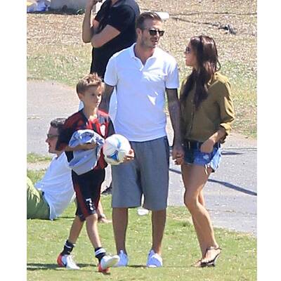 Posh: Auch am Fussball-Platz eine Styling-Queen 