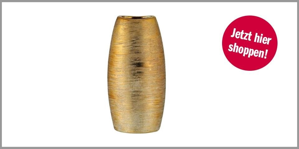 Brandsseller Goldene Keramikvase – für 20,11 Euro bei Amazon* 