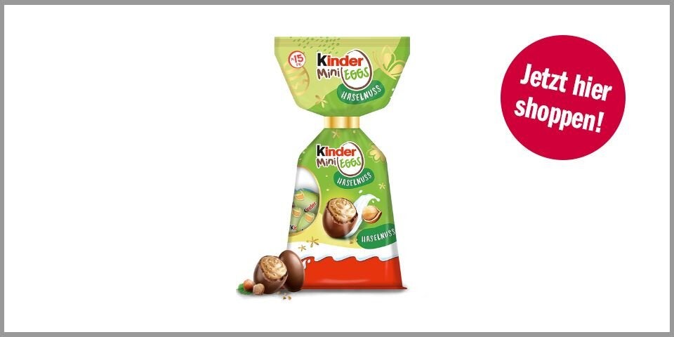 Kinder Mini-Eggs Haselnuss (85 g) – für 2,30 statt 2,56 Euro bei Amazon* 