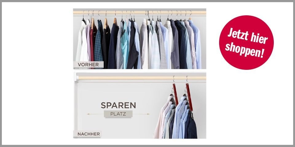 MORALVE Kleiderbügel-Organizer (4er-Pack) – für 27,22 Euro bei Amazon* 