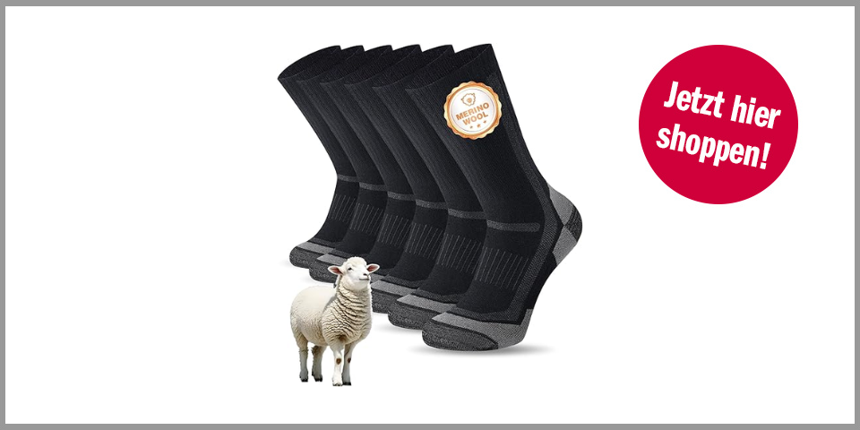 SockWaddles Merino Wandersocken – 12,85 statt 22,18 Euro bei Amazon* 