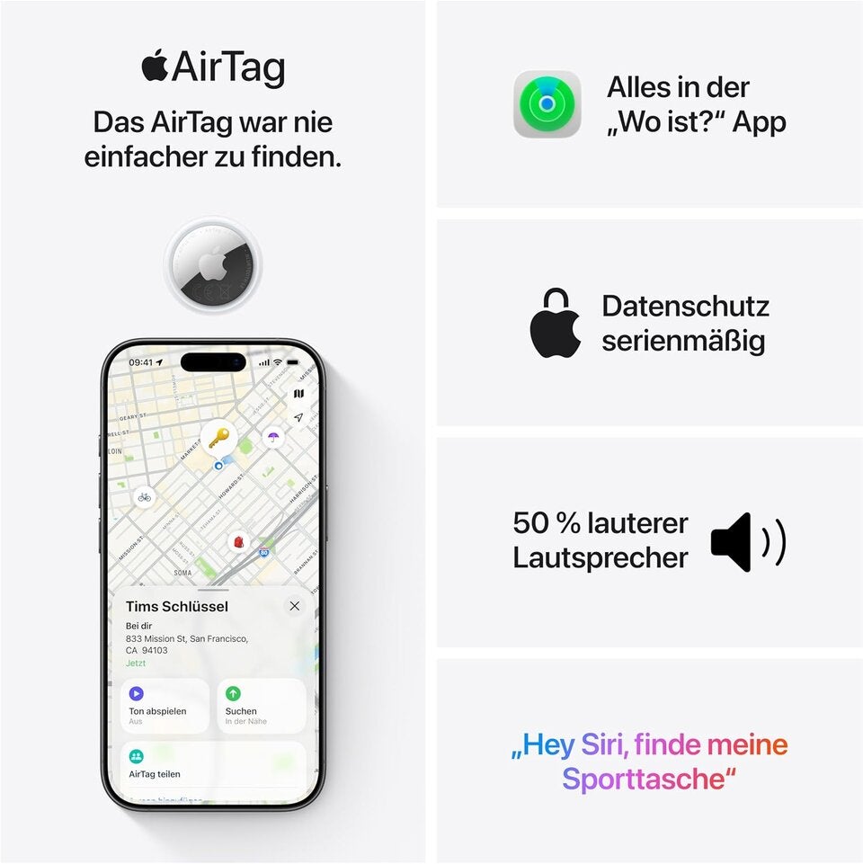 Apple AirTag (2. Generation) 4er Pack
