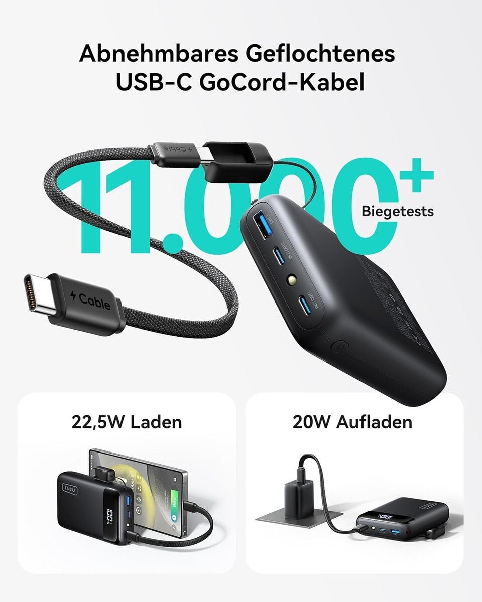 INIU Power Bank, Ultra Klein 20000mAh 22.5W Schnellladefunktion