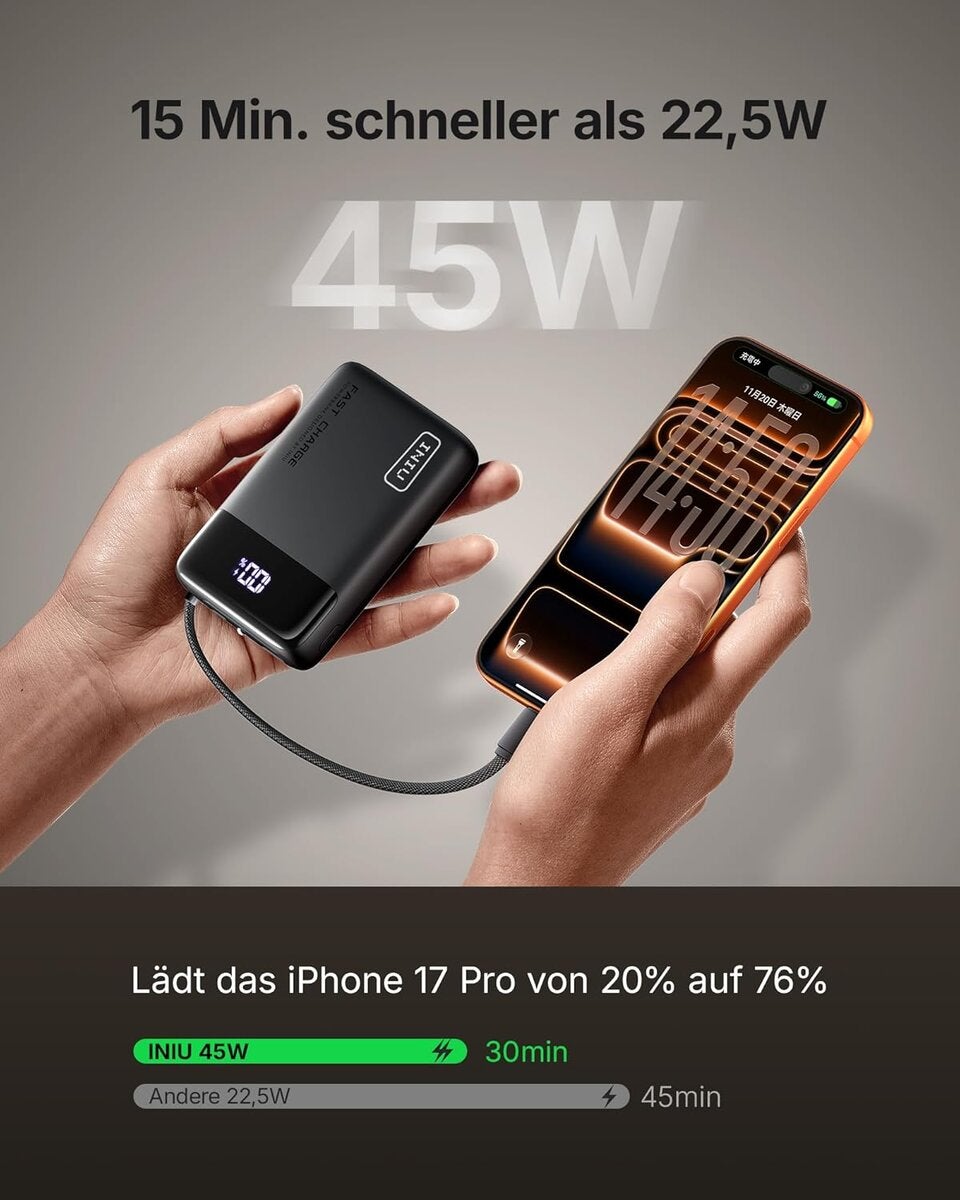 INIU 45W Power Bank . Jetzt reduziert auf Amazon!