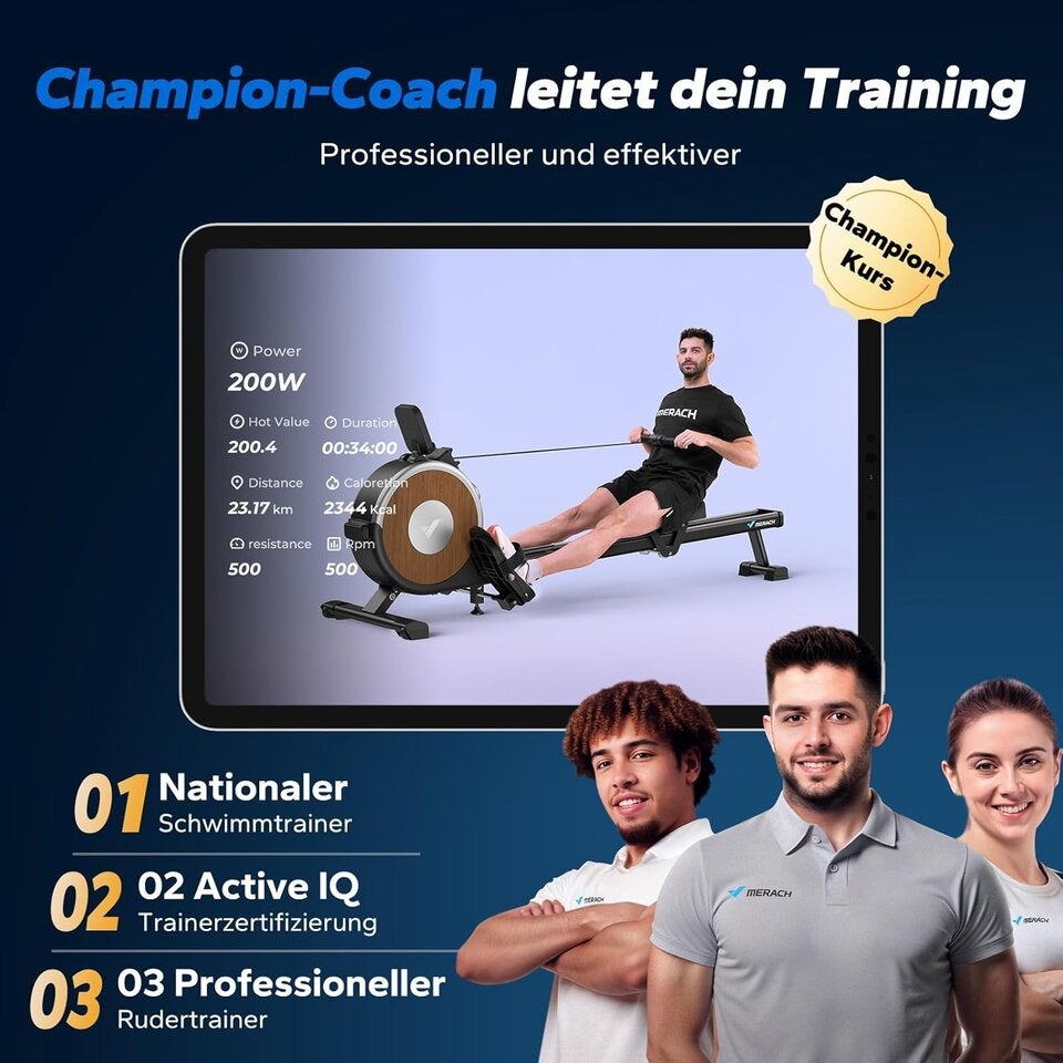 MERACH Rudergerät für Zuhause, 16 Widerstandsstufen