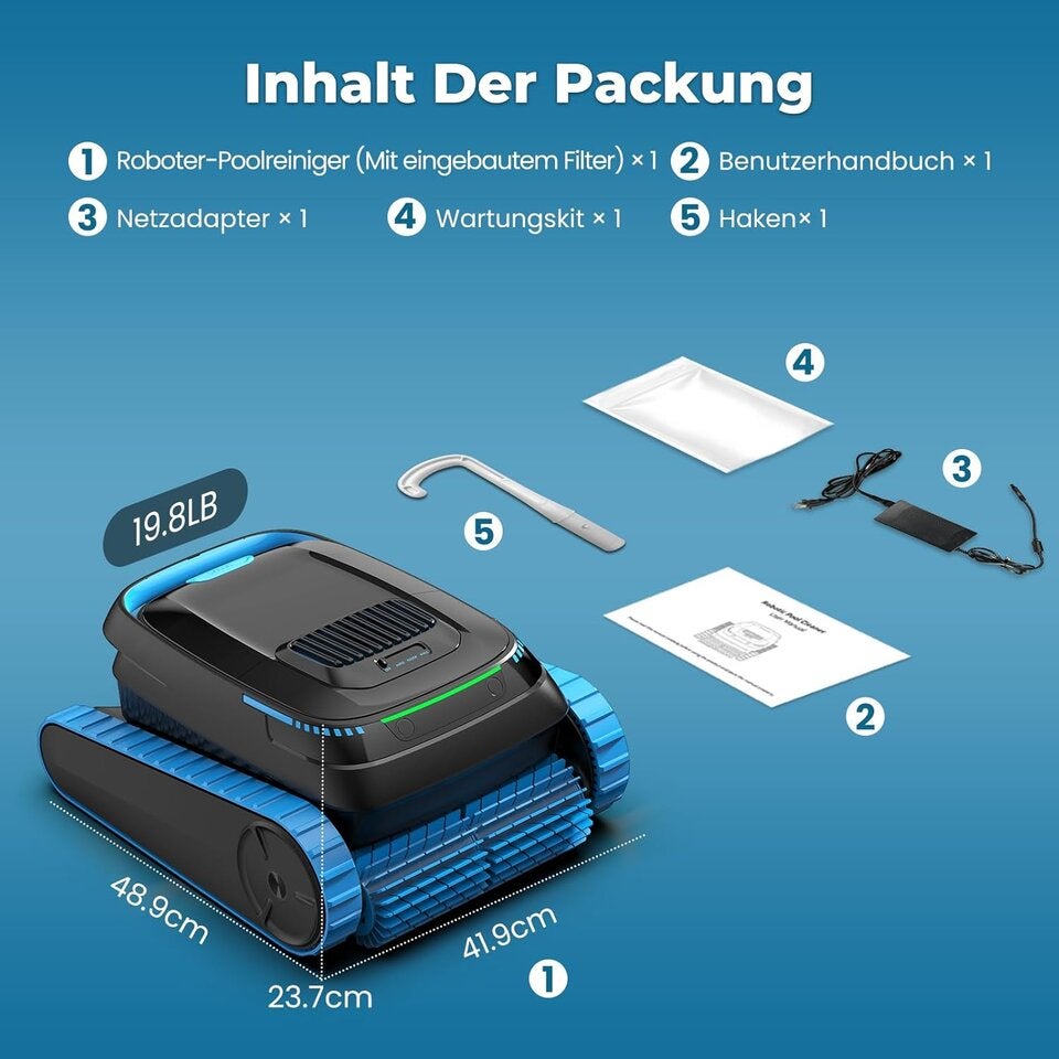 (2026 Upgrade) PC20 Poolroboter Boden und Wand - Jetzt auf Amazon!
