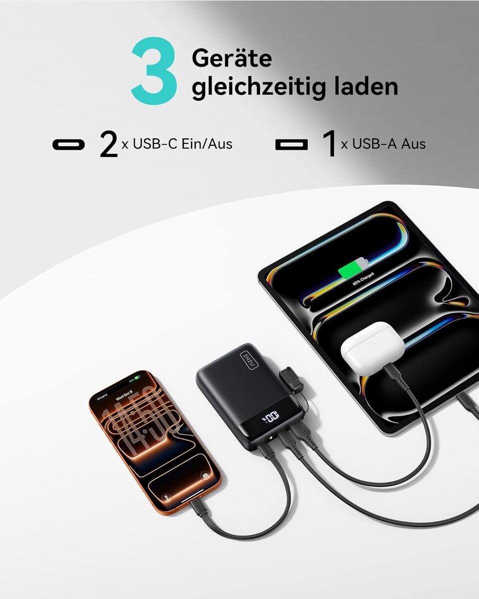 INIU Power Bank, Ultra Klein 20000mAh 22.5W Schnellladefunktion
