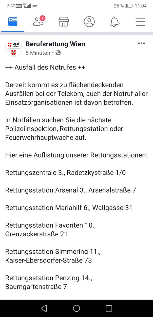 Störung legte Notrufnummern lahm