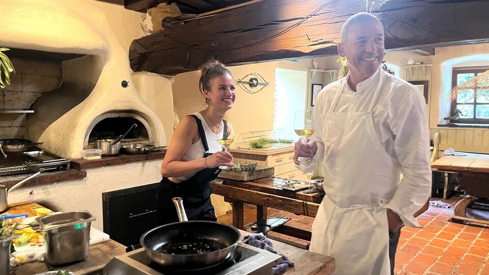 Sebastian und Clara kämpfen um den Sieg.