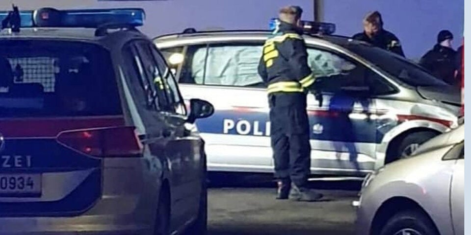 Polizeiautos Crash Darwingasse