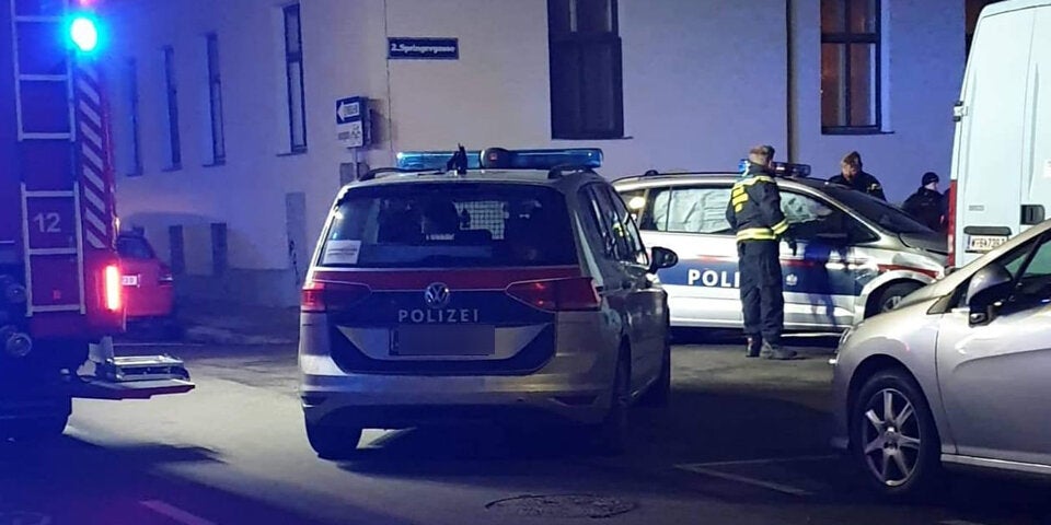 Polizeiautos Crash Darwingasse