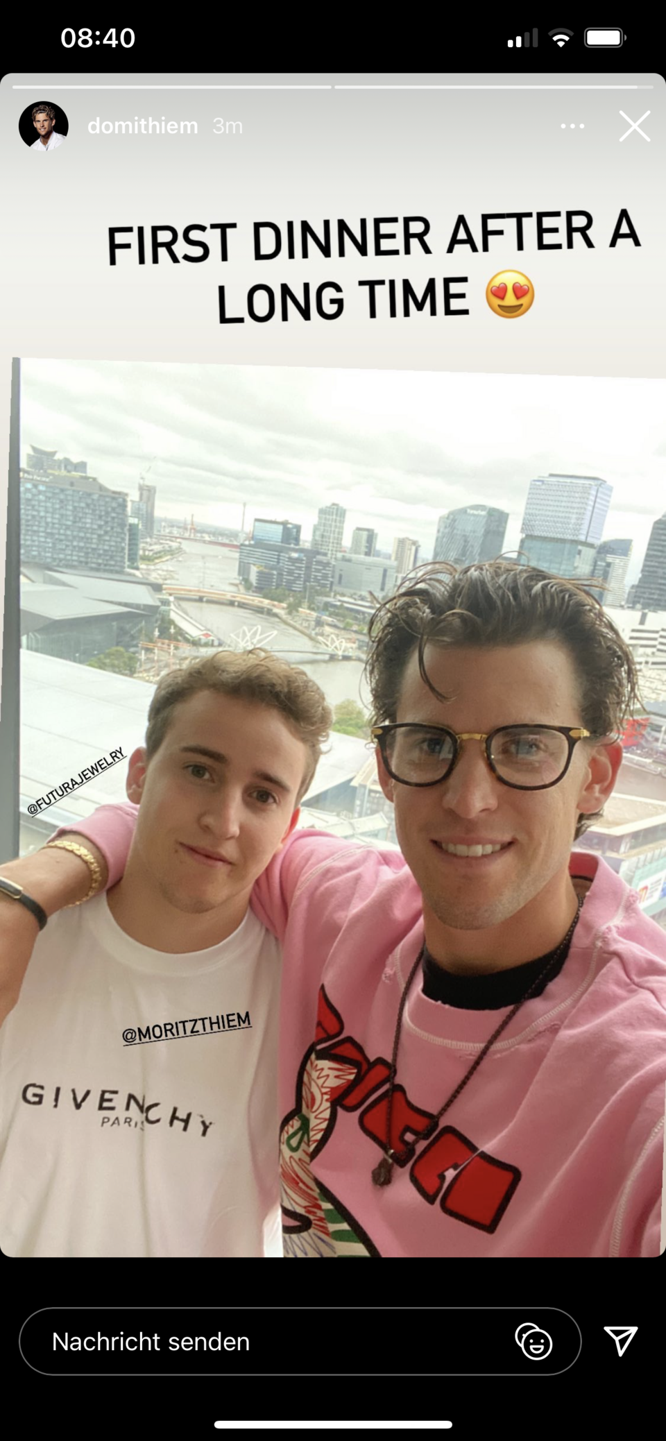 Thiem mit neuem Look