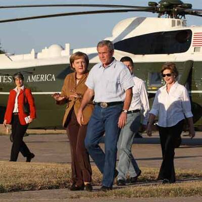 Treffen Bush Merkel